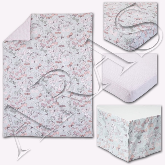 DwellStudios: Arden Butterfly 4pc. Crib Bedding Set - Picture 2 of 9